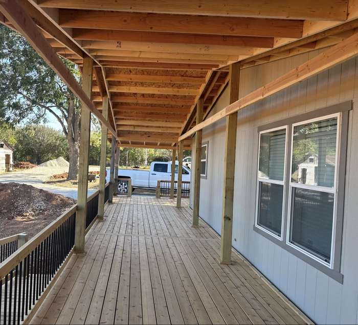 Covered porch walkway